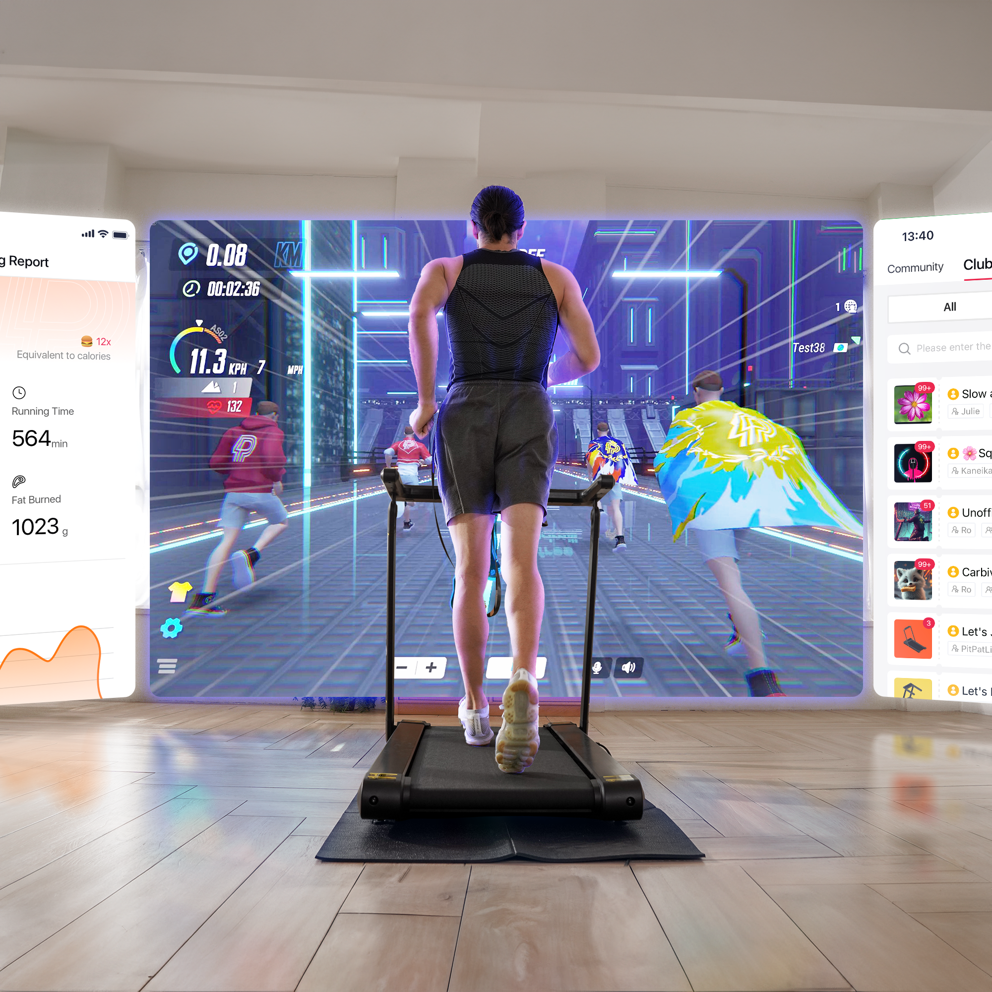 DeerRun X20 Incline Home Treadmill with 15% Auto Incline & Full Running Deck | 400 lbs, 11.3 mph