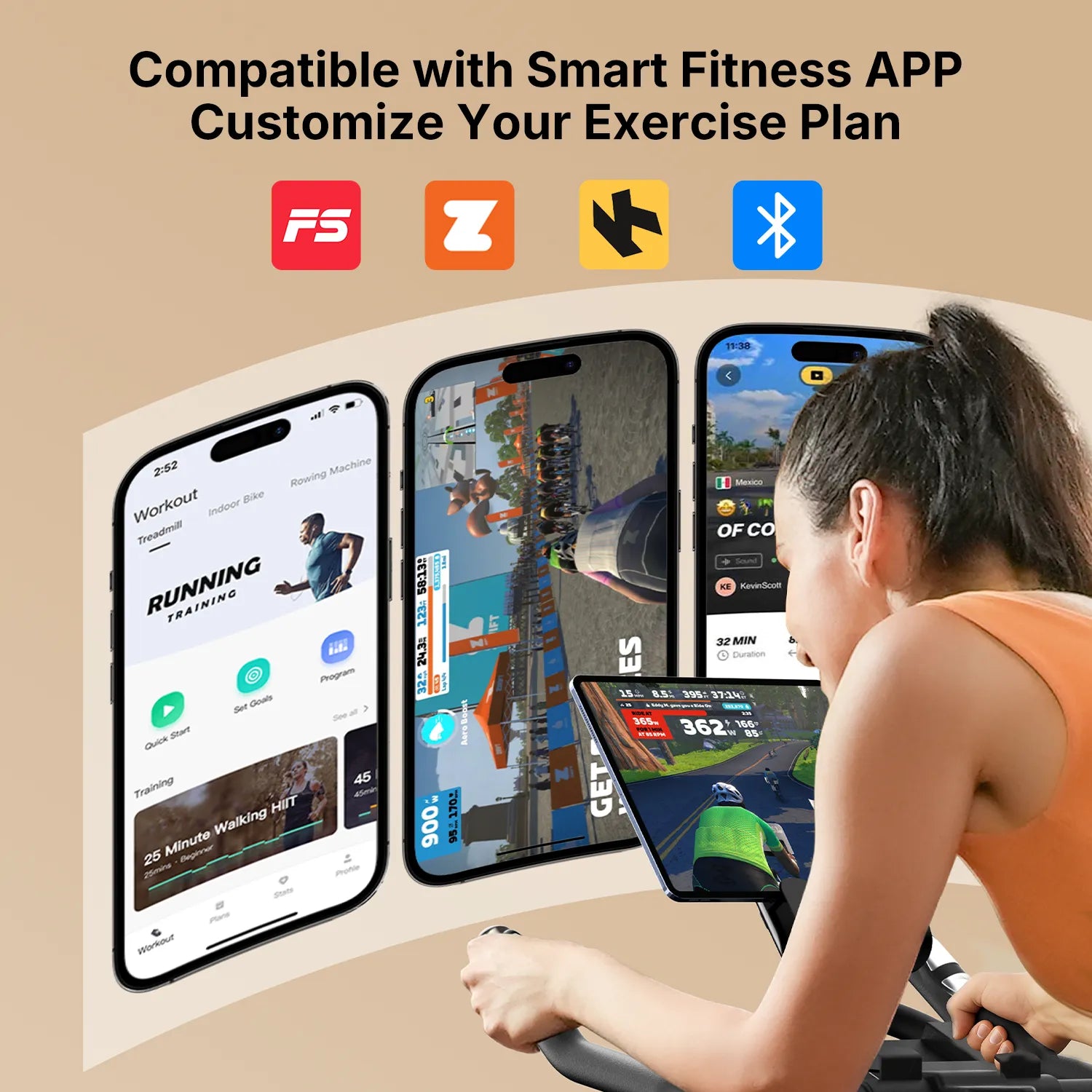 Toputure TEB3 Smart Exercise Bike with Heart Monitor