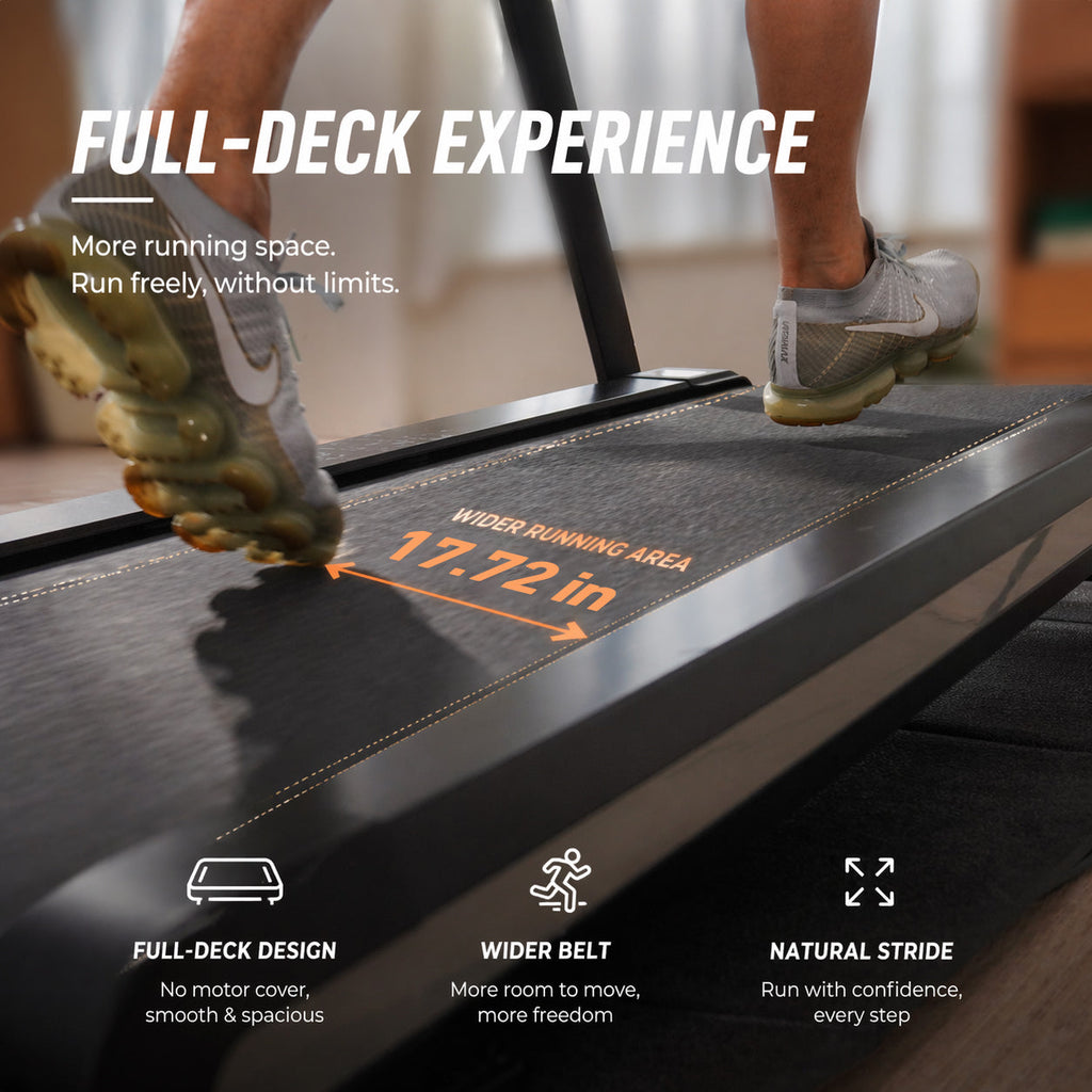 DeerRun X20 Incline Home Treadmill with 15% Auto Incline & Full Running Deck | 400 lbs, 11.3 mph